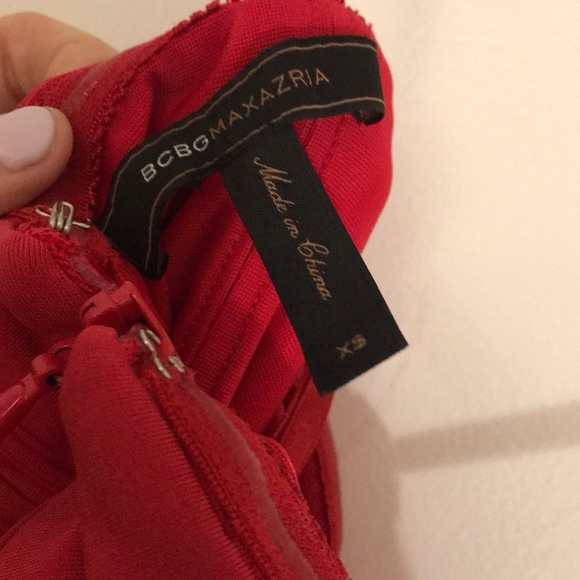 Red Strapless bcbg gown - Picture 5 of 7